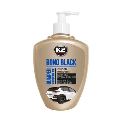 K2 Bono Black 500 ml - gumi-, műanyagápoló és feketítő krém