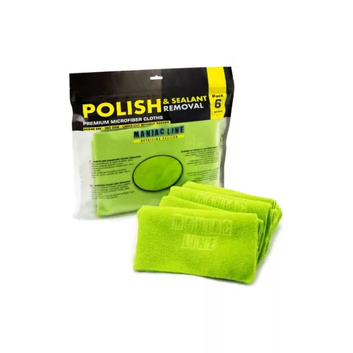 Maniac Line Premium Microfiber Cloths - 6 db-os mikroszálas kendőcsomag