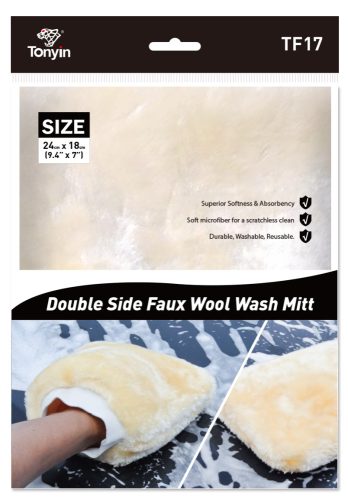 Tonyin Double Faux Wool Wash Mitt - műgyapjú mosókesztyű